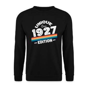 Unique depuis 1927 Edition Anniversaire Millésime 1927 - Sweat-shirt Unisexe - noir - Devant - Alina (178cm) & Michal (187cm)