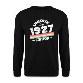 Unique depuis 1927 Edition Anniversaire Millésime 1927 - Sweat-shirt Unisexe - noir - Devant - Alina (178cm) & Michal (187cm)