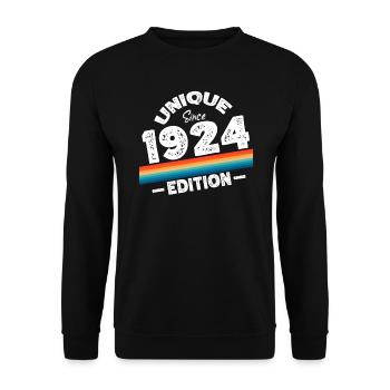 Unique depuis 1924 Edition Anniversaire Vintage 1924 - Sweat-shirt Unisexe - noir - Devant - Alina (178cm) & Michal (187cm)