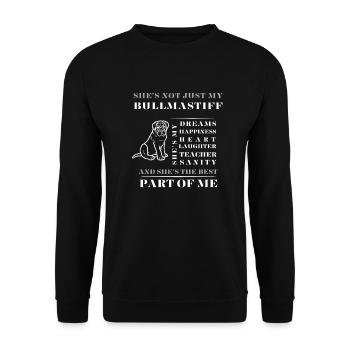 bullmastiff dog best part of me - Unisex Sweatshirt - black - Front - Alina (178cm) & Michal (187cm)