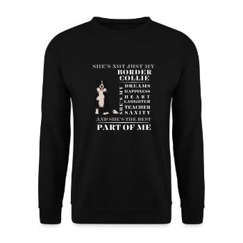 border collie dog best part of me - Unisex Sweatshirt - black - Front - Alina (178cm) & Michal (187cm)