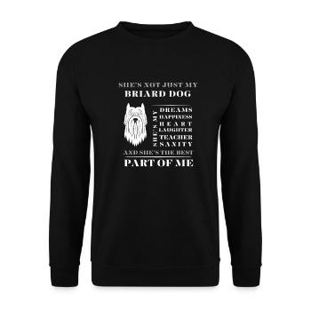 briard dog best part of me - Unisex Sweatshirt - black - Front - Alina (178cm) & Michal (187cm)