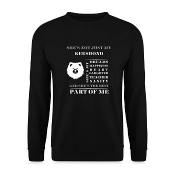 Keeshond dog best part of me - Unisex Sweatshirt - black - Front - Alina (178cm) & Michal (187cm)