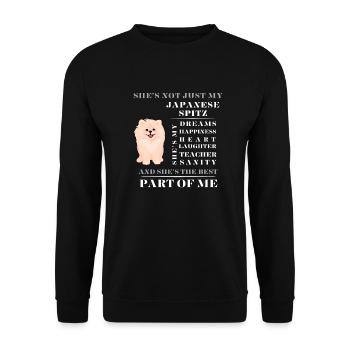 japanese spitz dog best part of me - Unisex Sweatshirt - black - Front - Alina (178cm) & Michal (187cm)