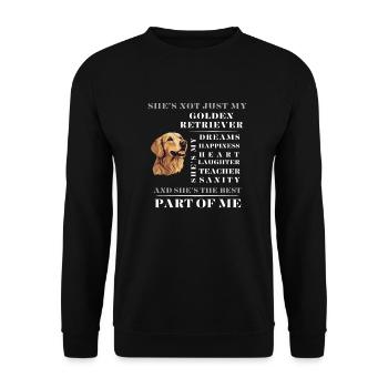 golden retriever dog best part of me - Unisex Sweatshirt - black - Front - Alina (178cm) & Michal (187cm)