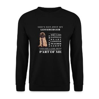 Leonberger dog best part of me - Unisex Sweatshirt - black - Front - Alina (178cm) & Michal (187cm)
