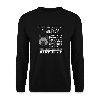 norwegian elkhound dog best part of me - Unisex Sweatshirt - black - Front - Alina (178cm) & Michal (187cm)