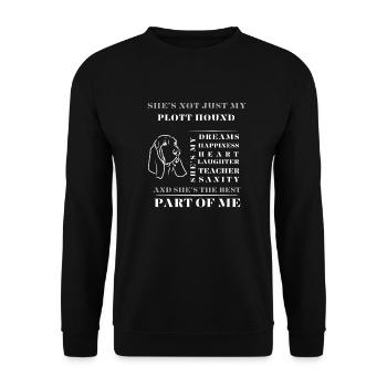 plott hound dog best part of me - Unisex Sweatshirt - black - Front - Alina (178cm) & Michal (187cm)