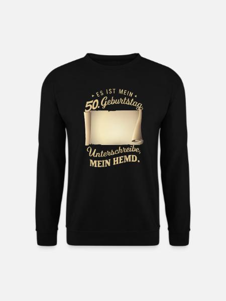 50 Geburtstag Mann Frau 50 Jahre 1974 Deko - Unisex Pullover - Schwarz