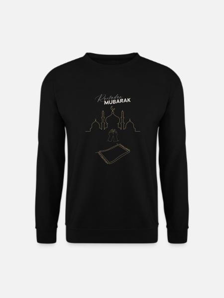 Ramadan Moubarak prient les mains tapis - Sweat-shirt Unisexe - noir