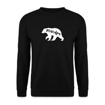 grandpa bear birthday gift - Unisex Sweatshirt - black - Front - Alina (178cm) & Michal (187cm)