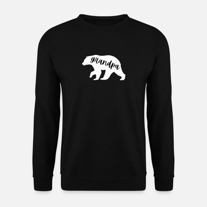 grandpa bear birthday gift - Unisex Sweatshirt - black