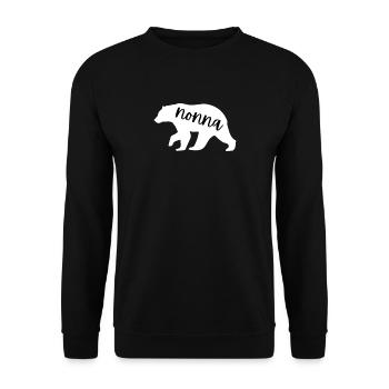 nonna bear birthday gift - Unisex Sweatshirt - black - Front - Alina (178cm) & Michal (187cm)