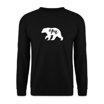 opa bear birthday gift - Unisex Sweatshirt - black - Front - Alina (178cm) & Michal (187cm)