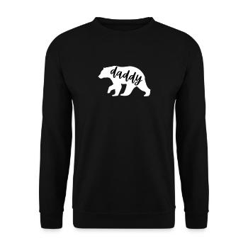 daddy bear birthday gift - Unisex Sweatshirt - black - Front - Alina (178cm) & Michal (187cm)