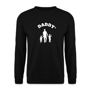 Daddy² 2 Boys White - Unisex Sweatshirt - black - Front - Alina (178cm) & Michal (187cm)