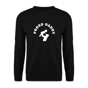 Proud Daddy Daughter Baby White - Unisex Sweatshirt - black - Front - Alina (178cm) & Michal (187cm)