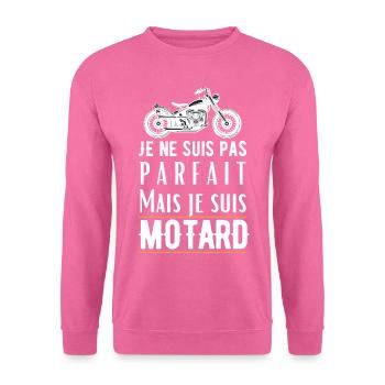 Biker Humor Phrase Logo - Unisex Pullover - Pink - Vorne