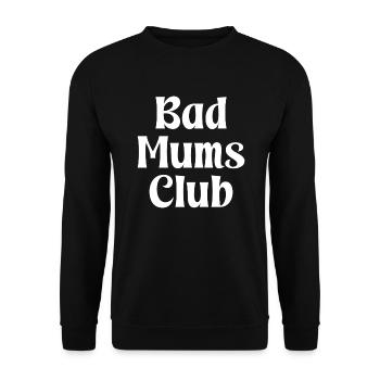 Bad Mums Club - Unisex Sweatshirt - black - Front - Alina (178cm) & Michal (187cm)