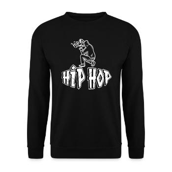 hip hop - Sweat-shirt Unisexe - noir - Devant - Alina (178cm) & Michal (187cm)