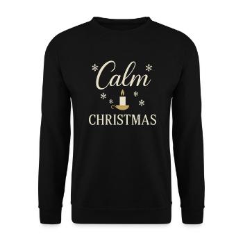Calm Christmas – Contemplative Christmas - Unisex Sweatshirt - black - Front - Alina (178cm) & Michal (187cm)