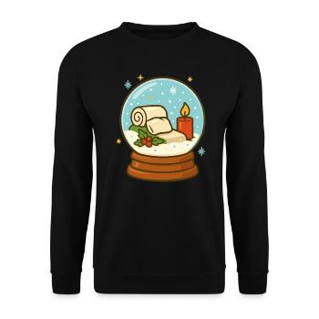Christmas Snow Globe Cozy Design - Unisex Sweatshirt - black - Front - Alina (178cm) & Michal (187cm)