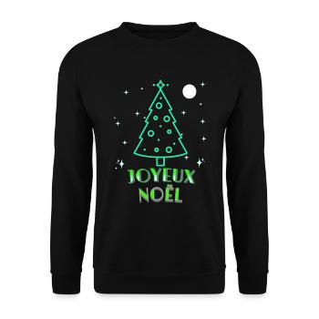 FROHE WEIHNACHTEN - Unisex Pullover - Schwarz - Vorne - Alina (178cm) & Michal (187cm)