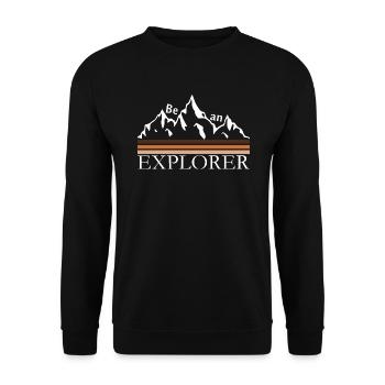 Explorer - Unisex Pullover - Schwarz - Vorne - Alina (178cm) & Michal (187cm)