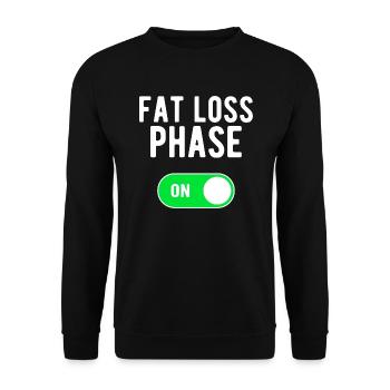 Fat Loss Phase ON Bodybuilding Weights Workout - Unisex Sweatshirt - black - Front - Alina (178cm) & Michal (187cm)