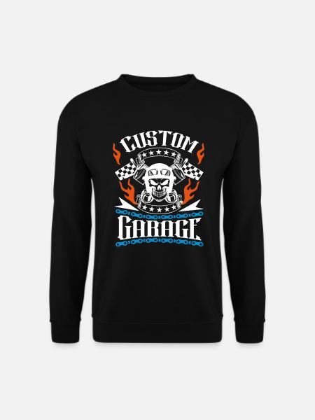 custom garage motorcycle - Unisex Sweatshirt - black