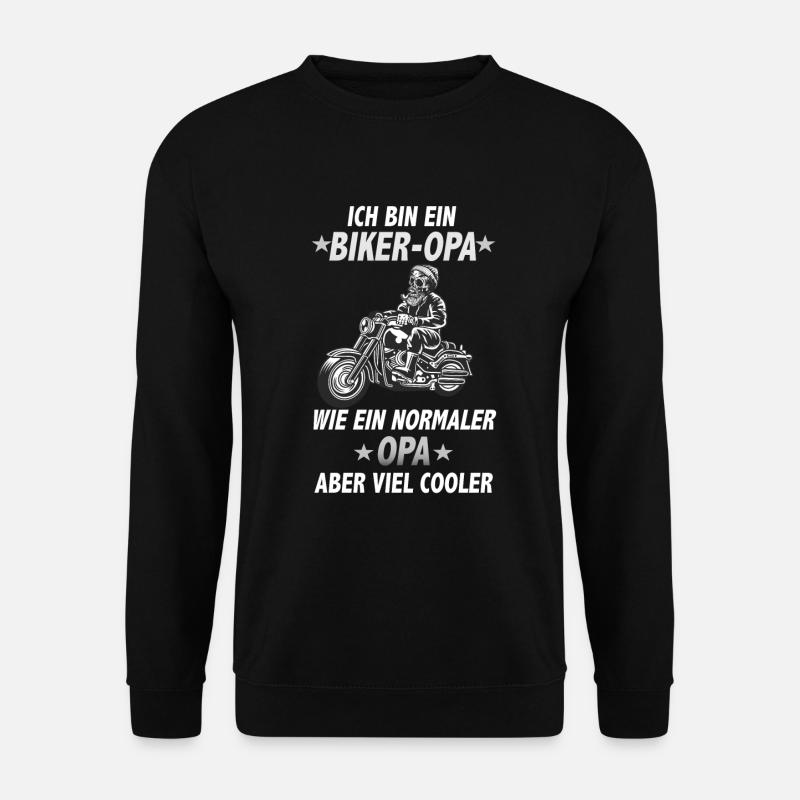 Biker Opa - Unisex Pullover - Schwarz