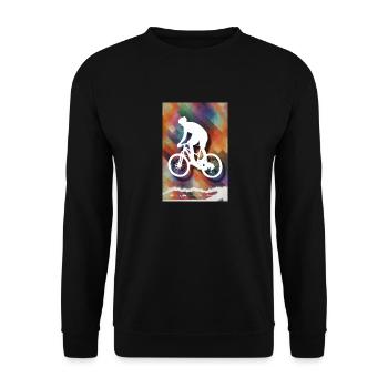 Cycliste de route Vélo de route fond coloré / cadeau - Sweat-shirt Unisexe - noir - Devant - Alina (178cm) & Michal (187cm)