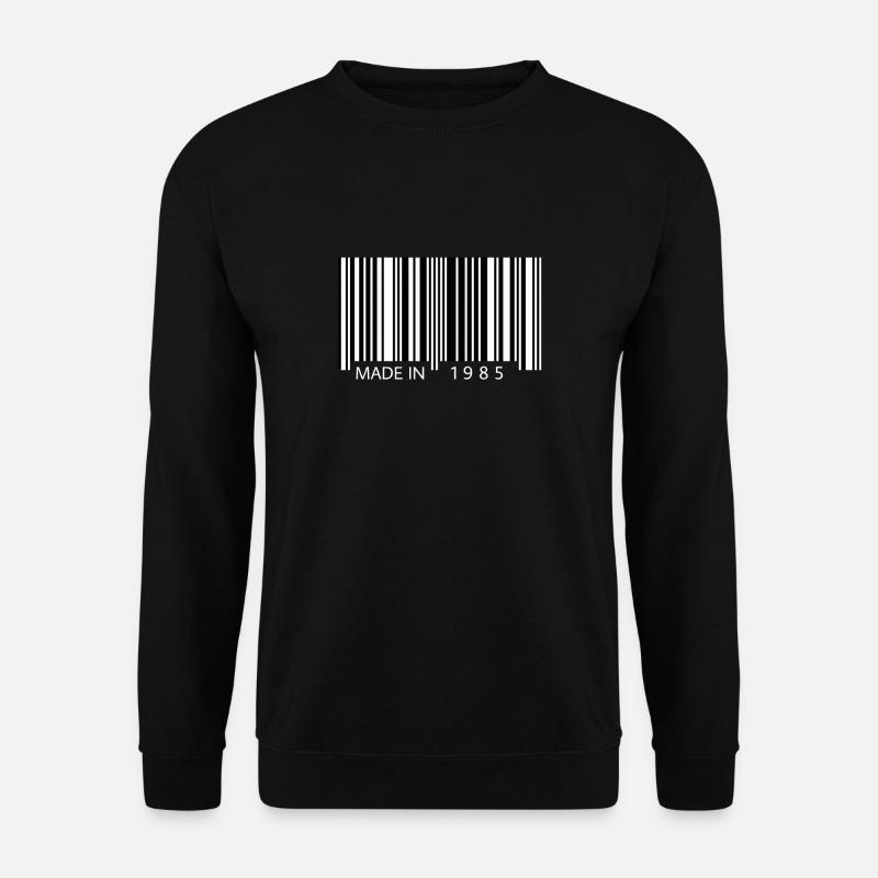 Fabriqué en 1985 Barcode Gift - Sweat-shirt Unisexe - noir