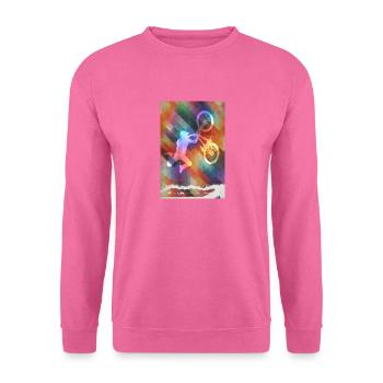 Buntes BMX Motiv - Unisex Pullover - Pink - Vorne
