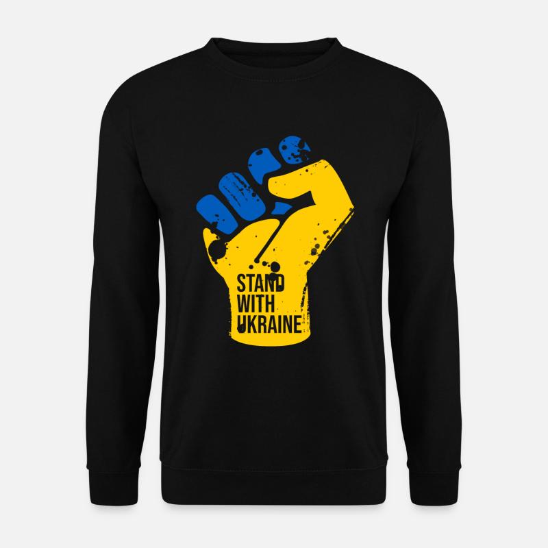 Stand With Ukraine - Unisex Pullover - Schwarz