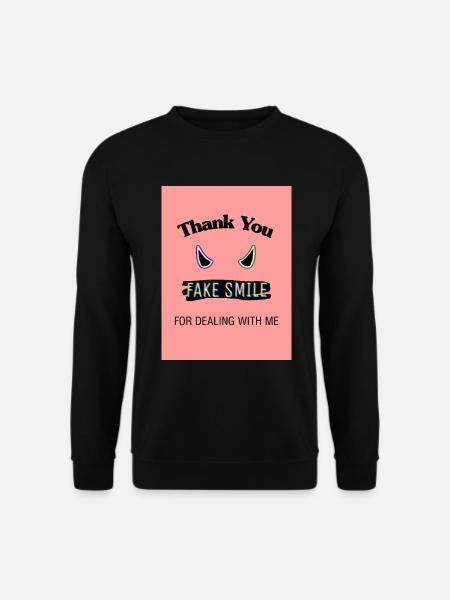 falsches Lächeln - Unisex Pullover - Schwarz