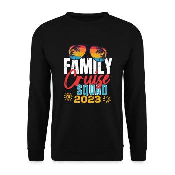 Family Cruise Squad 2023 Passender Bootsurlaub - Unisex Pullover - Schwarz - Vorne - Alina (178cm) & Michal (187cm)