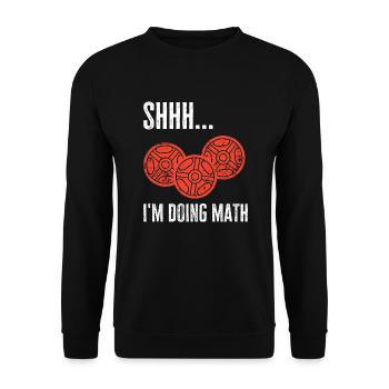 Shhh Im Faire des Maths Drôle Haltérophilie Fitness - Sweat-shirt Unisexe - noir - Devant - Alina (178cm) & Michal (187cm)
