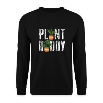 Funny Plant Lover Dad - Plant Daddy Gardener - Unisex Sweatshirt - black - Front - Alina (178cm) & Michal (187cm)