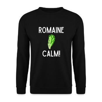Lustiges Kochen Gesunder Salatliebhaber Romaine Calm - Unisex Pullover - Schwarz - Vorne - Alina (178cm) & Michal (187cm)