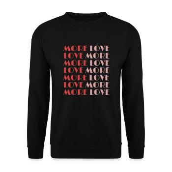 Mignon plus d’amour et d’amour plus de gentillesse - Sweat-shirt Unisexe - noir - Devant - Alina (178cm) & Michal (187cm)