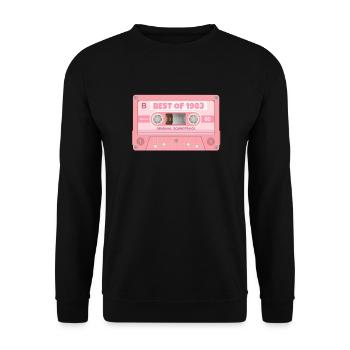 Best Of 1983 Mixtape Retro Cassette Birthday - Unisex Pullover - Schwarz - Vorne - Alina (178cm) & Michal (187cm)