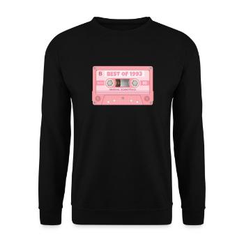 Best Of 1993 Mixtape Retro Cassette Birthday - Unisex Sweatshirt - black - Front - Alina (178cm) & Michal (187cm)