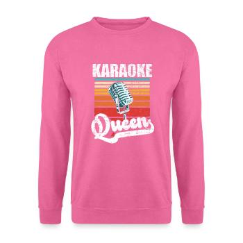 Karaoke Queen Gesang Liebhaber Vintage Mikrofon - Unisex Pullover - Pink - Vorne