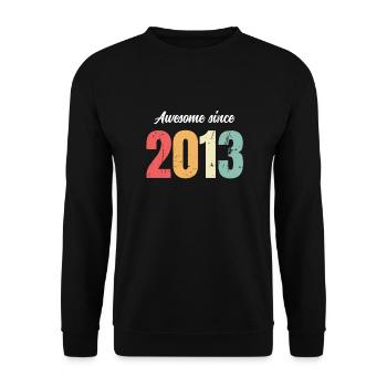 Génial depuis 2013 anniversaire Vintage Legends 2013 - Sweat-shirt Unisexe - noir - Devant - Alina (178cm) & Michal (187cm)