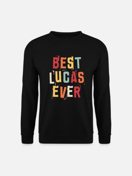 Beste Lucas Beliebte Retro-Geburtsnamen Lucas - Unisex Pullover - Schwarz