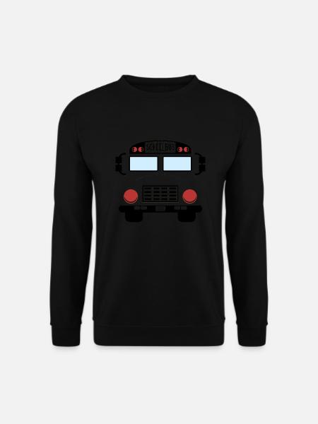 Schulbus Kostüm Lustiger gelber Schulbusfahrer - Unisex Pullover - Schwarz