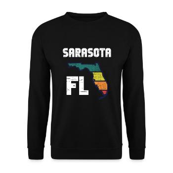 Retro Love Sarasota Florida FL Vintage Design - Sweat-shirt Unisexe - noir - Devant - Alina (178cm) & Michal (187cm)