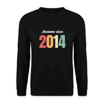 Génial depuis 2014 anniversaire Vintage Legends 2014 - Sweat-shirt Unisexe - noir - Devant - Alina (178cm) & Michal (187cm)
