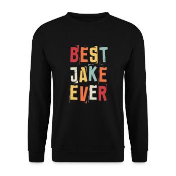 Beste Jake Beliebte Geburtsnamen Jake Kostüm - Unisex Pullover - Schwarz - Vorne - Alina (178cm) & Michal (187cm)